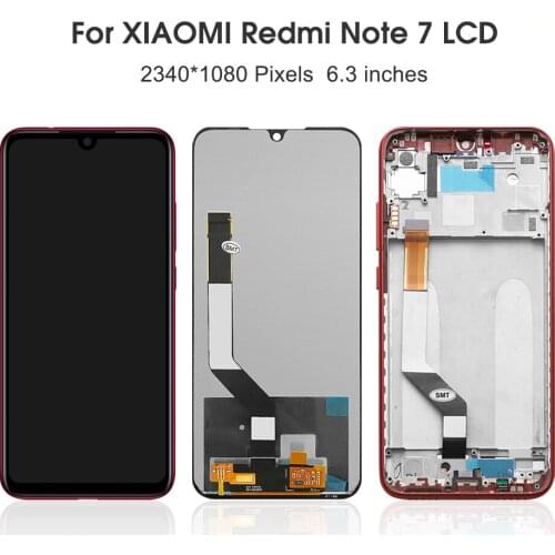 For Xiaomi Redmi Note 7 LCD Display 6.3 Inch 1080*2340 Touch Digitizer Assembly + Frame For Xiaomi Redmi Note 7 Pro Screen