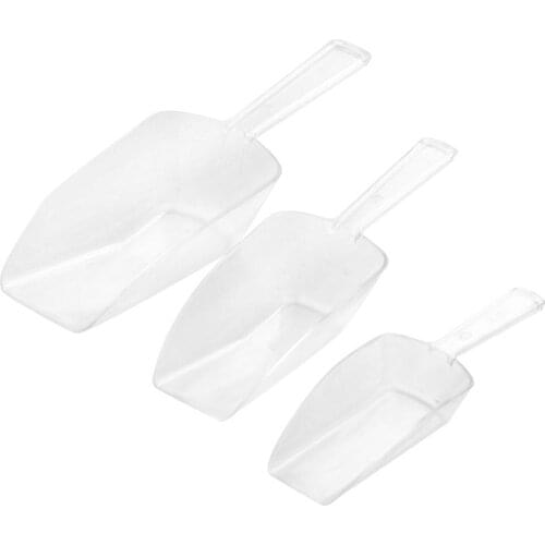 3pcs/set Plastic Ice Scoops Shovel Candy Ice Sugar Scoops Gadget Set Party Scoops Buffet Kitchen Tools Ice For Wedding Bar Q9W2