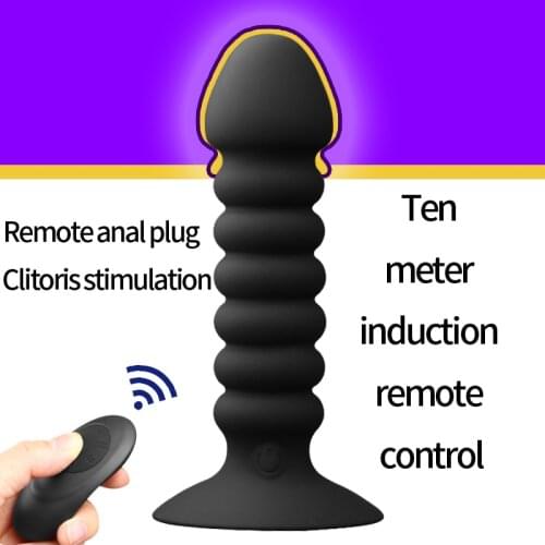 Anal Plug Bead Dildo Vibrator with Suction Cup Butt Plug Male Prostate Massager Clitoris Stimulator Unisex Sext Toys for Women