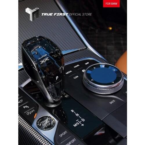 Car Accessories Crystal Gear Shift Knob and Multimedia Knob and Start-stop Button Set For BMW X6 G06 2020-2021
