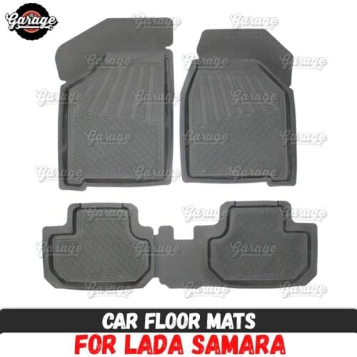 Car floor mats for Lada Samara rubber 1 set / 4 pcs accessories protect of carpet car styling decoration