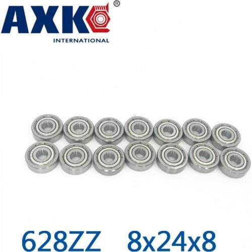 Axk 628zz Bearing Abec-5 10pcs 8x24x8 Mm Miniature 628z Ball Bearings 628 Zz Emq Z3v3 Quality
