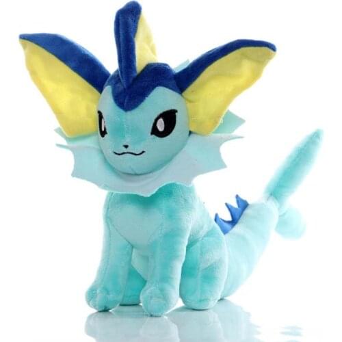 Big Size 30cm TAKARA TOMY Pokemon Vaporeon Plush Toys Vaporeon Soft Stuffed Animals Toy Doll Birthday Gifts for Children Kids
