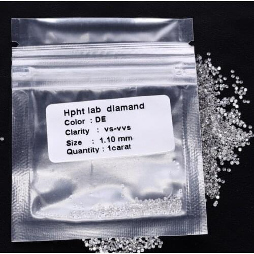 Round 1.1mm DEF Color VS Clarity Loose Lab Grown HPHT Diamond for Jewelry Making