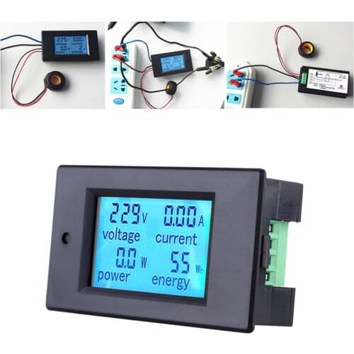 Voltmeter Digital LCD Ampermetr Current Voltage Active Power Energy Detection Meter Tester AC80-260V 100A Voltmeter Tool Plastic