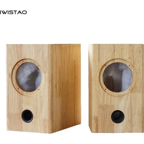 IWISTAO HIFI 4 Inch Empty Speaker Cabinet Solid Wood 1 Pair 7.6L Inverted for Mark 4 inch Full Range Unit