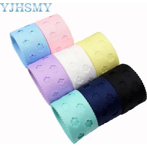 L-20629-619 1-1/2” Hollow flower print Pattern Ribbon , 5 yards DIY handmade hair accessories Material , Bow Decoration