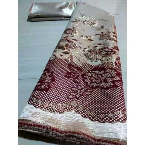 Latest Design Jacquard Brocade Lace Fabric French Lace Fabric High Quality African Nigeria Lace Fabric For Party P1411