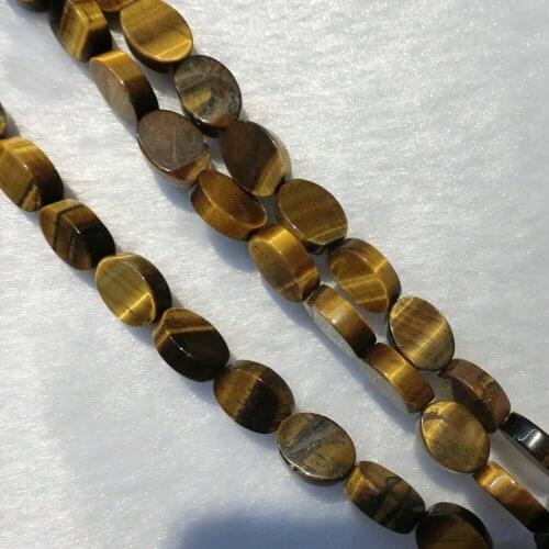 Wholesale 168pcs Oval Shape Tiger Eyes Onyx Natural Stone Loose Beads Accessories Jewelry Making Earring Bracelet Necklace Free