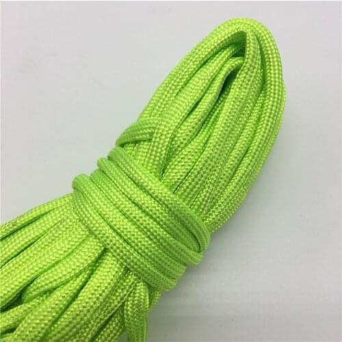 10yds Paracord 550 Parachute Cord Lanyard Rope Mil Spec Type III 7 Strand Climbing Camping Survival Equipment #Fluorescent green