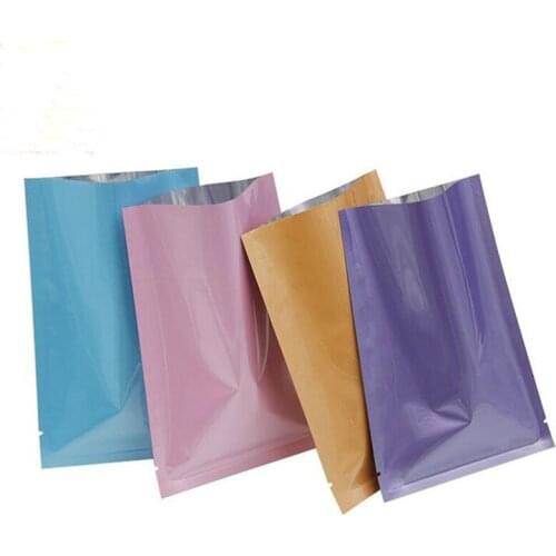 Variety of Sizes recyclable packing bag heat sealing open top aluminum foil Vacuum Package Pouch red flat Mylar bag 500pcs/lot