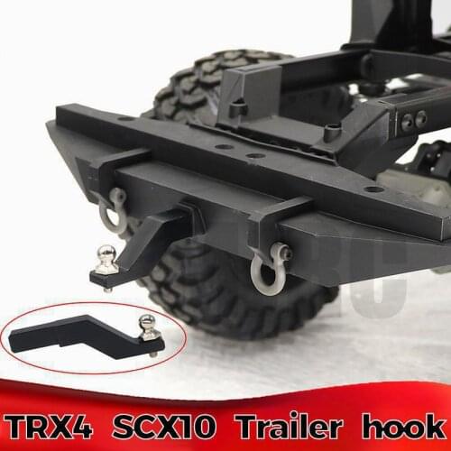 RC Car Metal Trailer Hook Drop Hitch Receiver for 1/10 RC Crawler TRX4 TRX-4 Rear Bumper Hook Upgrade Parts