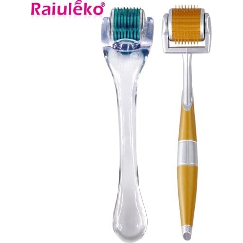 DRS 6 in 1 Derma Roller Micro Needle Roller Kit Titanium Microneedle Mezoroller Machine For Eye Face Skin Care Body Treatment