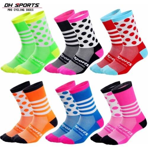 DH Sports Compression Cycling Socks Men Women Professtional Road Racing Sport Socks Breathable Running Socks calcetines ciclismo