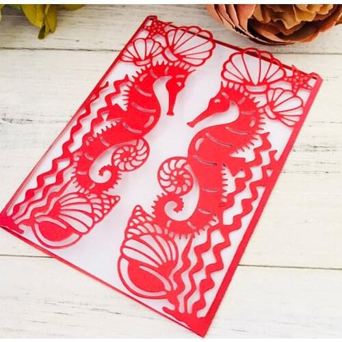 Wedding Metal Cutting Dies border seahorse diy Scrapbooking Photo Album Decorative Embossing PaperCard Crafts Die 2020