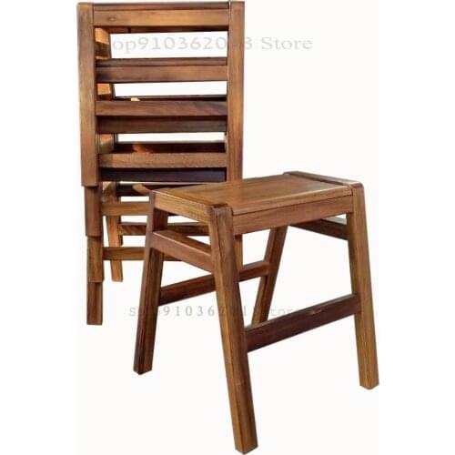 Solid Wood Stool Home Fashion Adult Dressing Stool Creative Living Room Small Bench Simple Modern Dining Stool Square Stool Crea