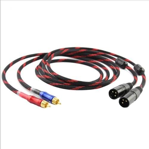 High Quality A53 OFC Copper RCA to XLR Male Female HiFi Audio Interconnect Cable Phono Balanced Cable