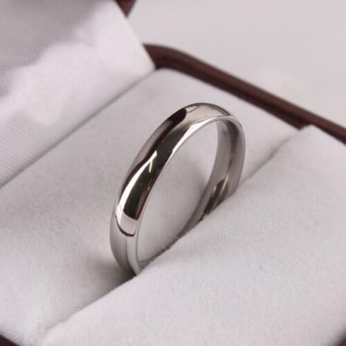 Wide 3mm Light version SILVER color rings 316L Stainless Steel women jewelry finger ring wholesale lots