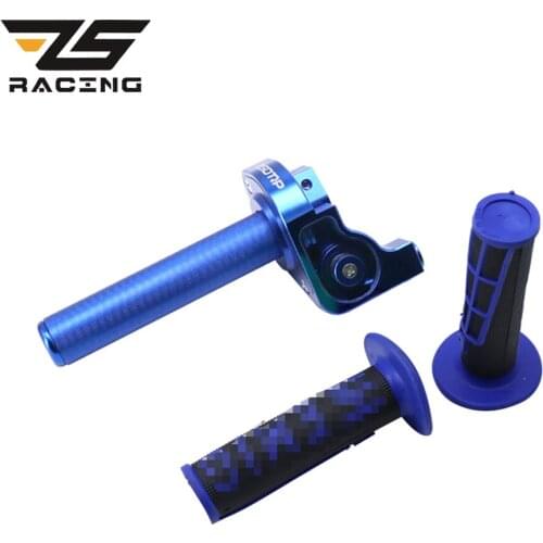 ZS Racing 22mm CNC Aluminum Throttle Grip Quick Twister + Handle Grips Set CRF50 70 110 IRBIS 125 250 Dirt Bike Motorcycle