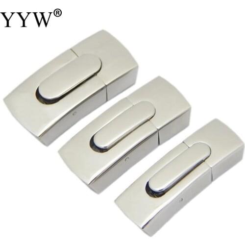 10pcs Stainless Steel Magnetic Clasps For Diy Leather Bracelets Rope Charms Connector Buckle Jewelry Making Findings Accessories
