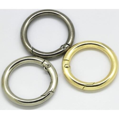 13-38mm Spring O Rings Openable Keyring Leather Bag Belt Strap Dog Chain Buckles Snap Clasp DIY Accessories 8pcs