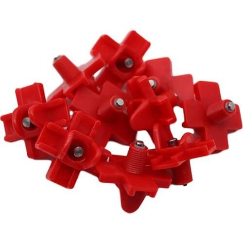 24Pcs/lot Chicken Quail Poultry Bird Cross-Shaped Nipples Drinker Water Feeding Pigeon Drinker 360 Degree Bucket Drinker