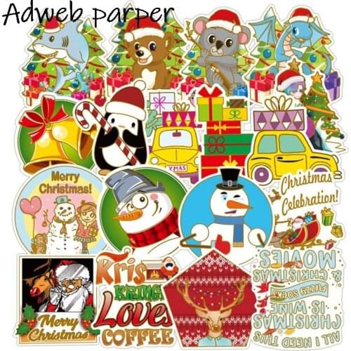 52 Pcs Man Christmas Character Decorative Stickers Adhesive Stickers DIY Decoration Diary Stationery Stickers Children Gift