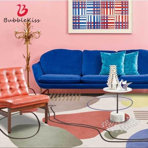 Bubble Kiss Abstract Lines Bedside Area Rugs For Bedroom Decor Carpet Nordic Style Living Room Kids Room Coffee Table Rug Mats