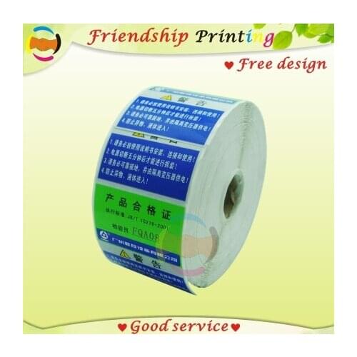 Color coated paper reel tag. Tag customized. Bar code sticker printing, dyeing label