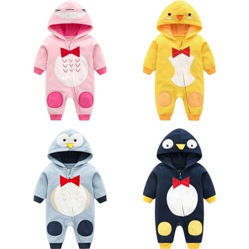 Baby Boys Romper Long Sleeve Cotton Kid Jumpsuit Zipper Clothing Autumn Cute Infant Cartoon Outfit Boys Girls Wearing Clothes