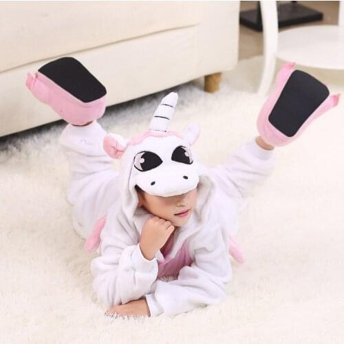 Children Kids Animal Costume Cosplay Pink Unicorn Halloween Anime Hooded Onesie Costumes Jumpsuit for Boy Girl Unicornio Pajama