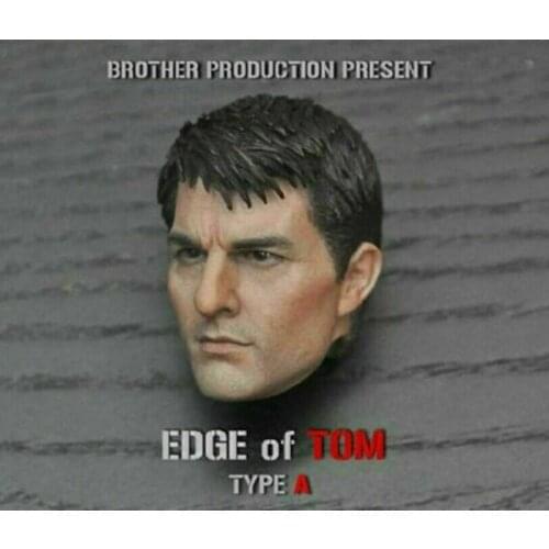 2019 Edge of Tomorrow 1/6 Scale Tom Cruise Male Head Model Head Sculpt Carving Carved Sculpt Brother Production Toy Fit 12" Action Figure Doll PVC Collection Gift