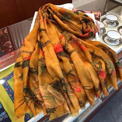 Lightweight 100% Cashmere Scarf Shawl 2021 Women Autumn Winter Pashmina Scarves Wraps Foulard 200*100cm