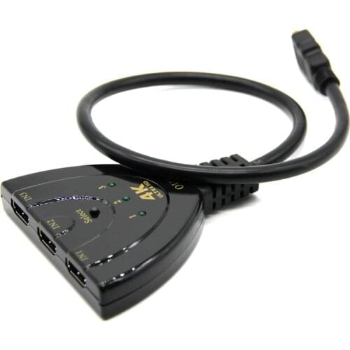 Mini 3 Port HDMI-compatible Switch 1.4b 4K Switcher Splitter 1080P 3 in 1 out Port Hub for DVD HDTV Xbox PS3 PS4