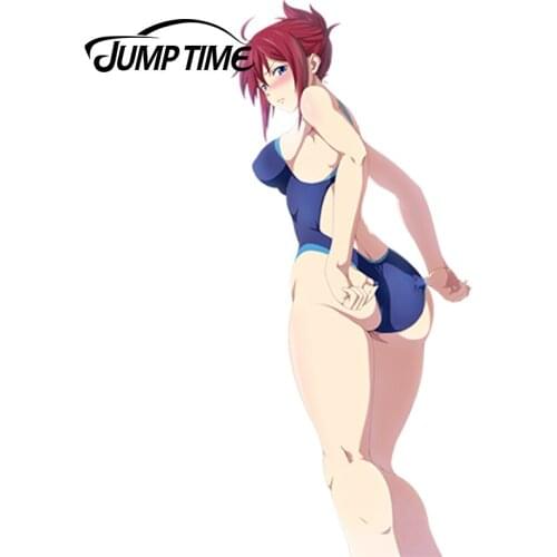 JumpTime 13cm x 5.6cm Car Sticker Anime Rail Wars! Sexy School Girl Sakurai Aoi Vinyl Window Bumper Stickers Beautiful Graphic