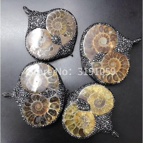 Natural ammonia-snail pendant fashion is the best gift for making a package of about 165 grams of jewelry made from DIY jewelry