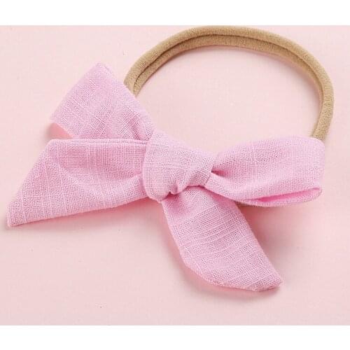 Newborn Baby Nylon Headbands Baby Girls Bow Hair Bands Head Bands Elastic Soft Girls Hairbands For Toddler Hair Accessories