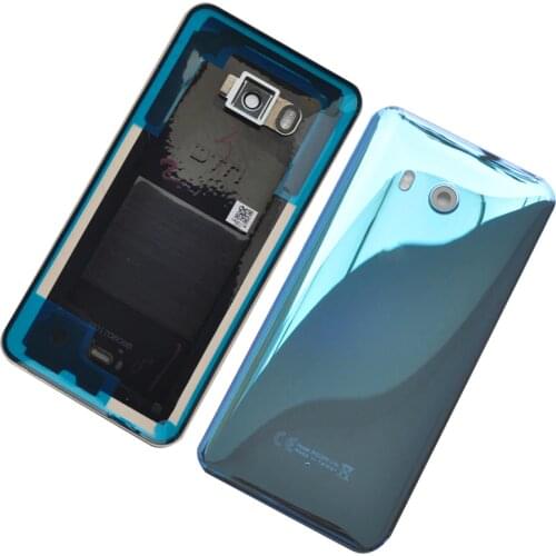 BINYEAE New Original Glass Rear Housing For HTC U11 Battery Back Cover Housing With Camera Lens+Logo
