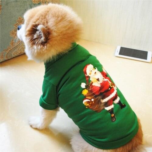 Christmas Pet Dog Clothes Snowman Pattern Cotton Vest Comfortable Breathable T-shirt Dogs Costumes Chihuahua Clothes