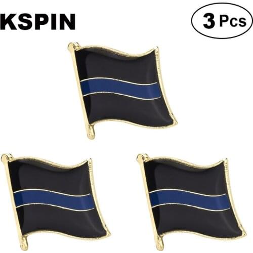 Thin Blue Line 2 Lapel Pin Brooches Pins Flag badge Brooch Badges