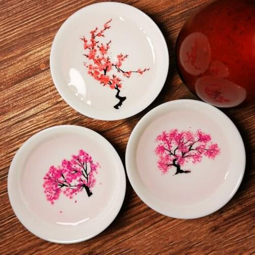 Magic Sakura Cup Japanese Cold Temperature Color Changing Tea Cup Flower display Teacup Ceramic Kung fu Single Tea Cup Tea Bowl