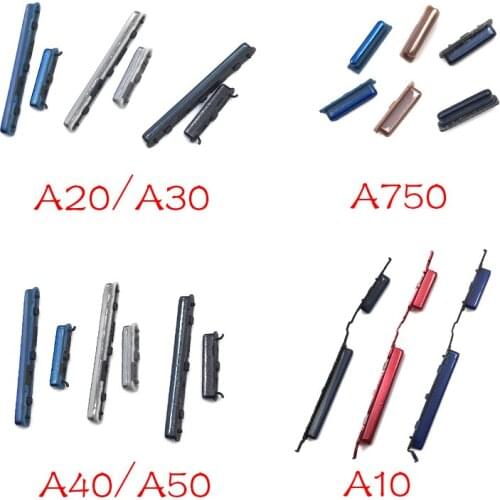 10Pcs/Lot,Side Power Key +Volume Button For Samsung A10 A105F A20 A205F A30 A305F A40 A405 A50 A750 Replacement Parts