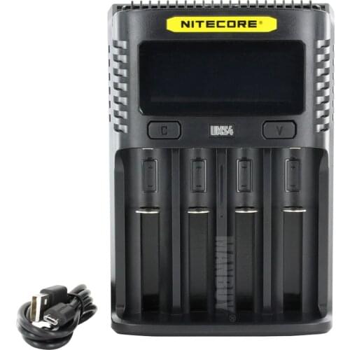 2020 NITECORE UMS4 Intelligent USB Four-Slot Superb Charger Automatic Universal 3A Quick Charger Li-ion Ni-Cd Ni-MH IMR 18650 AA