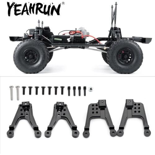 YEAHRUN 4Pcs Aluminum Front and Rear Shock Damper Towers Hoops Mount for Axial SCX10 II 90046 90047 1:10 RC Car DIY Accessories