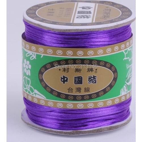 80M/Roll 1.5MM Braided Purple Nylon Chinese Knot Cord Macrame Handmade Beading Shamballa Bracelet String Thread for Handcraft