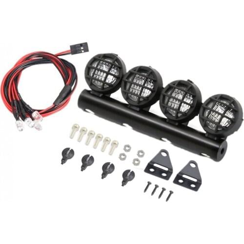 RC 1:24 Roof Luggage Rack 4 LED Light Bar for Axial SCX24 AXI00002 AXI00001 AXI90081
