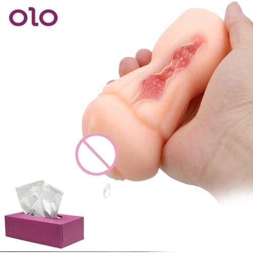 OLO TPR Artificial Pussy Aircraft Cup Realistic Vagina Male Masturbator Sex Toys for Men Adult Product