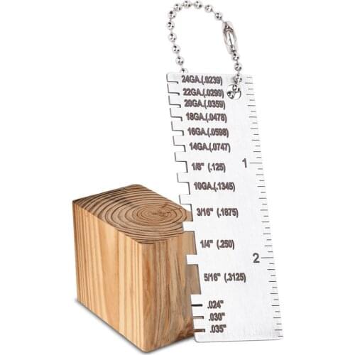 Metal Sheet Thickness Gauge Portable Welder Ruler Soldering Inspection Tools Stainless Steel Welding Ruler Wire Gauge