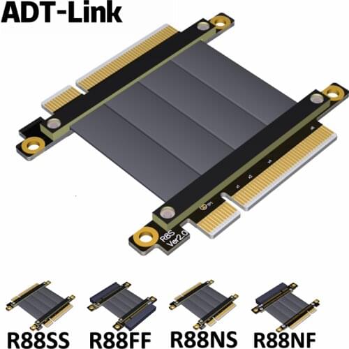 ADT PCI-E extension cord x8 male to male female to female pcie signal exchange cable Tx to Tx Tx to Rx full speed 64G/bps (Max.)