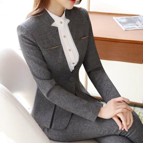 Hot Sale Formal Suits Women Uniform Elegant Business Pants Skirt Suits Female Workwear Office Suits Blazers S-4XL